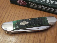 2008 Case XX Cigar Gunboat Canoe Serial # 068 Green Bone Pattern # 6394 SS