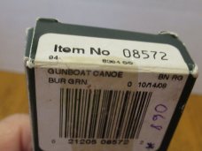 2008 Case XX Cigar Gunboat Canoe Serial # 068 Green Bone Pattern # 6394 SS