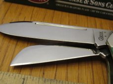 2008 Case XX Cigar Gunboat Canoe Serial # 068 Green Bone Pattern # 6394 SS