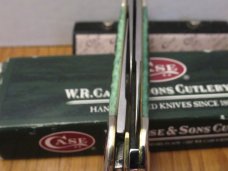 2008 Case XX Cigar Gunboat Canoe Serial # 068 Green Bone Pattern # 6394 SS