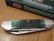 2008 Case XX Cigar Gunboat Canoe Serial # 068 Green Bone Pattern # 6394 SS