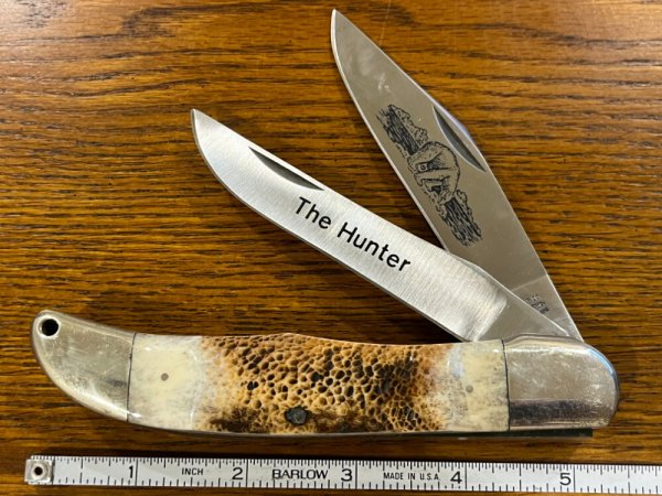 Parker Cut. Co. "Hunter" 2-Blade Clasp Knife w/Stag Scales