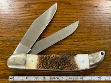 Parker Cut. Co. "Hunter" 2-Blade Clasp Knife w/Stag Scales