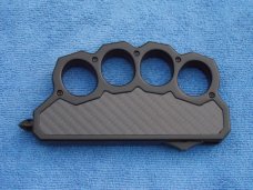 New 9.5" Dagger Blade OTF Black handle with carbon fiber insert 