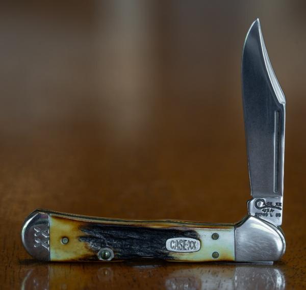 Case Mini Copperlock / Torched Midnight Stag / Only 300 Made / 1998 / Model 51749L / Item #2265 Case Mini Copperlock / Torched Midnight Stag / Only 300 Made / 1998 / Model 51749L / Item #2265