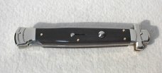 NEW A.G.A. CAMPOLIN 11" AUTOMATIC MALTESE AFRICAN EBONY WOOD SOLID NICKEL SILVER BOLSTERS, W/BOX
