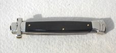 NEW A.G.A. CAMPOLIN 11" AUTOMATIC MALTESE AFRICAN EBONY WOOD SOLID NICKEL SILVER BOLSTERS, W/BOX