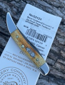 CASE XX ** 2023 BURNT GOLDENROD DAMASCUS SECOND CUT JIG BONE SMALL TEXAS TOOTHPICK