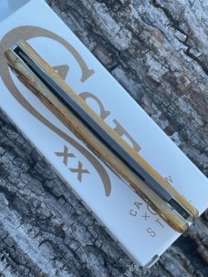 CASE XX ** 2023 BURNT GOLDENROD DAMASCUS SECOND CUT JIG BONE SOD BUSTER JR