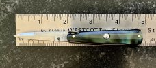 Miniature MANIAGO ITALY Switchblade, Chad Ruben Venom Green Kirinite Handle, Unused