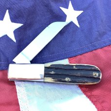 Schatt & Morgan Barlow Knife w/ Nice Bone Handles -Nice Carbon Blades -NOS & NM