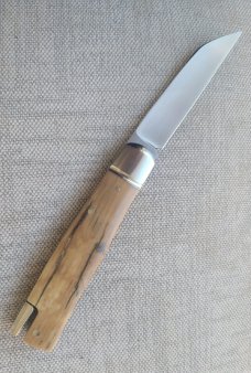 Bobby Toole Mammoth Native Taillock...Cpm154...fluted integral doved bolsters..3 15/16".coa & pouch 