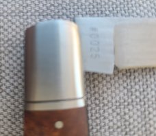 REAL LAMBSFOOT KNIFE..Aswhin Earl...#0025..3.5"..Dyed Burl ..8670..SS liners & bolsters...pouch & oa
