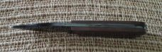 Jay Bigler fixed-blade knife, blued blade, wood handle