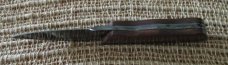 Jay Bigler fixed-blade knife, blued blade, wood handle
