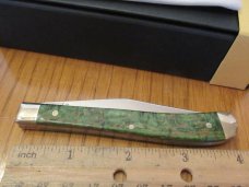 Boker Green Curly Birch 1 of 150 made for the 150 Year of Boker Serial # 037 Single Blade Trapper 