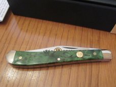 Boker Green Curly Birch 1 of 150 made for the 150 Year of Boker Serial # 037 Single Blade Trapper 