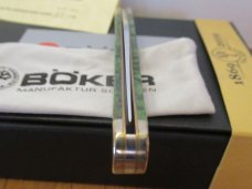 Boker Green Curly Birch 1 of 150 made for the 150 Year of Boker Serial # 037 Single Blade Trapper 