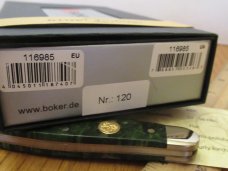 Boker Green Curly Birch Single Blade Stockman  Serial # 120 of 150 Celebrating 150 years of Boker
