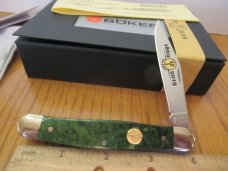 Boker Green Curly Birch Single Blade Stockman  Serial # 120 of 150 Celebrating 150 years of Boker