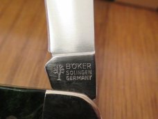 Boker Green Curly Birch Single Blade Stockman  Serial # 120 of 150 Celebrating 150 years of Boker