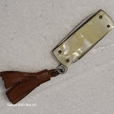RARE VINTAGE! ITALY TINY KNIFE 1.5" CRACKED ICE SCALES 1" BLADE 1" NAIL BLADE