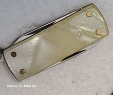RARE VINTAGE! ITALY TINY KNIFE 1.5" CRACKED ICE SCALES 1" BLADE 1" NAIL BLADE