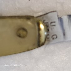RARE! VINTAGE UG JAPAN TINY KNIFE/A 1.7" TINY HANDLE A 0.7" BLADE &A TOTAL 2.7"
