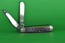 Case XX™ Pocket Worn Crandall Jigged Gray Bone Mini trapper Carbon Steel  6207CS