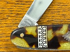 Fight'n Rooster Frank Buster2-Blade Pen Knife w/Tortoise Schell Scales Germany