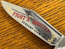 Fight'n Rooster Ltd Ed 1989 International Cutlery Club Cigar Knife w/MOP Scales