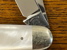 Fight'n Rooster Ltd Ed 1989 International Cutlery Club Cigar Knife w/MOP Scales