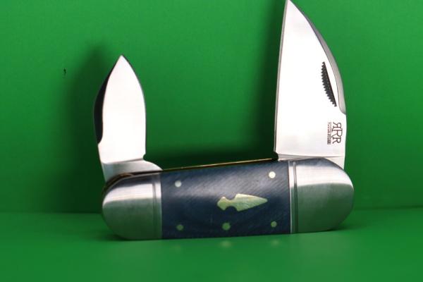 ROUGH RYDER RESERVE RHINO TOE FOLDING KNIFE BLUE MICARTA HANDLE D2 WHARNCLIFFE PLAIN EDGE RRR006 ROUGH RYDER RESERVE RHINO TOE FOLDING KNIFE BLUE MICARTA HANDLE D2 WHARNCLIFFE PLAIN EDGE RRR006