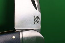 ROUGH RYDER RESERVE RHINO TOE FOLDING KNIFE BLUE MICARTA HANDLE D2 WHARNCLIFFE PLAIN EDGE RRR006