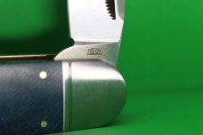 ROUGH RYDER RESERVE RHINO TOE FOLDING KNIFE BLUE MICARTA HANDLE D2 WHARNCLIFFE PLAIN EDGE RRR006