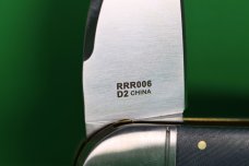 ROUGH RYDER RESERVE RHINO TOE FOLDING KNIFE BLUE MICARTA HANDLE D2 WHARNCLIFFE PLAIN EDGE RRR006