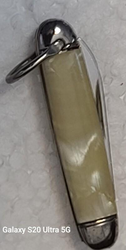 RARE! VINTAGE IMPERIAL 1937 TINY KNIFE/A 1.5" CRACKED ICE HANDLE/A  1" BLADE