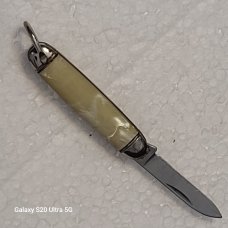 RARE! VINTAGE IMPERIAL 1937 TINY KNIFE/A 1.5" CRACKED ICE HANDLE/A  1" BLADE