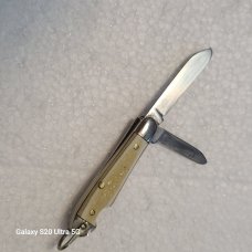 RARE! VINTAGE 1920's TINY JACK KNIFE/A 2" CRACKED ICE HANDLE/A  1.5" & 1" BLADEs