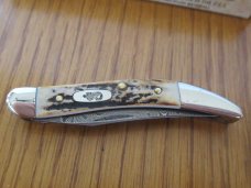 Case XX 2008 Damascus Stag Tiny Toothpick 2 Blade Pattern # 520096DAM