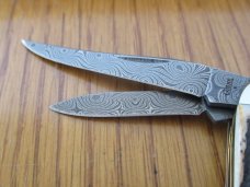 Case XX 2008 Damascus Stag Tiny Toothpick 2 Blade Pattern # 520096DAM