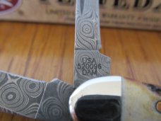 Case XX 2008 Damascus Stag Tiny Toothpick 2 Blade Pattern # 520096DAM