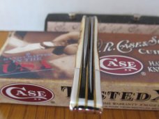 Case XX 2008 Damascus Stag Tiny Toothpick 2 Blade Pattern # 520096DAM