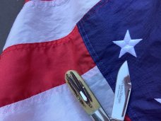 Schatt & Morgan Barlow Knife w/ Nice Bone Handles -Nice Carbon Blades -NOS & NM