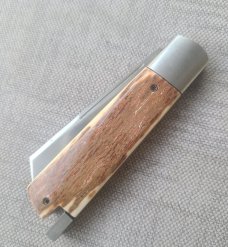 Vincenzo Balistreri Bark Mammoth Ivory White Wolf Taillock,4"...440C.. bolsters ..filework..coa.slip