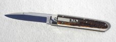 NEW AGA 8" CAMPOLIN ITALY BARON AUTOMATIC GENUINE STAG NICKEL SILVER COMPONTS-W/BOX & POUCH