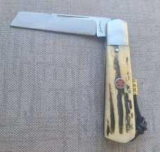 Vincenzo Balistreri Sambar Stag White Wolf Slipjoint 4"..Rwl34...interior lanyard pin..Bea..coa.slip