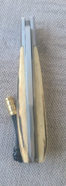 Vincenzo Balistreri Sambar Stag White Wolf Slipjoint 4"..Rwl34...interior lanyard pin..Bea..coa.slip