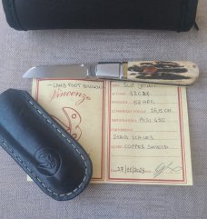 Vincenzo Balistreri Fancy Jack..3.7...Sambar Stag...Rwl34 Wharncliffe..copper accents..ringeda.slip.