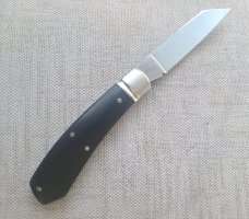 Robbie Ferreira African Blackwood with Tusk Shield Native..N690..4".. fluted bolsters ..Ostrich slip